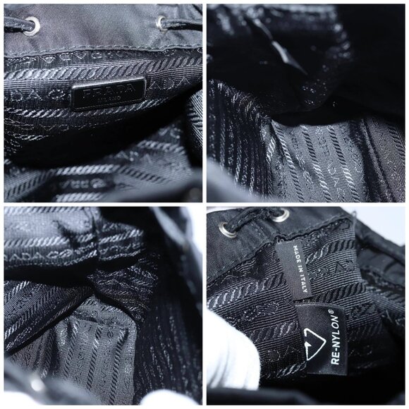 PRADA Chain Shoulder Bag Nylon Black Auth - Picture 15 of 16